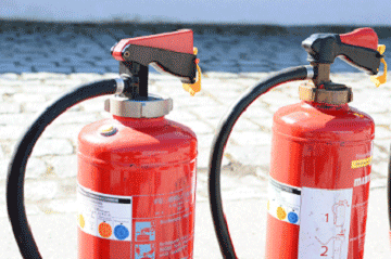 Two fire extinguishers mobile view