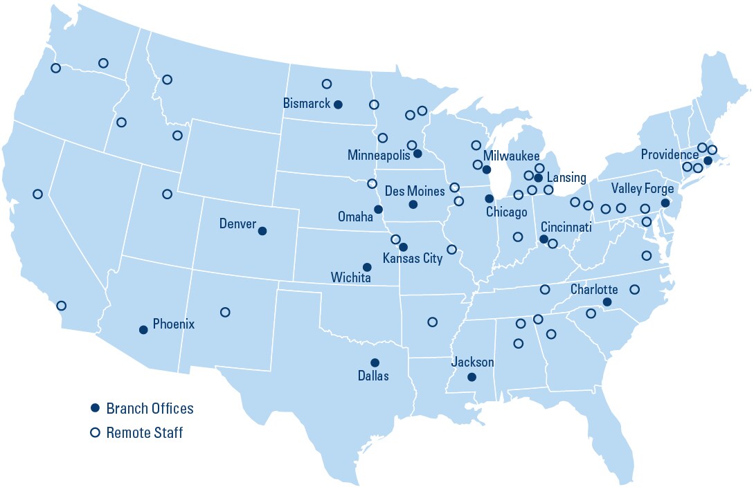 Contractors insureds written in 41 states